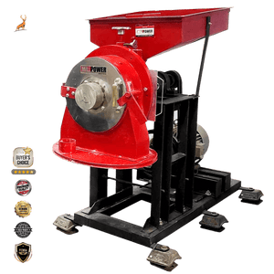 50 kg per hour atta chakki - side view - reindeer machinery