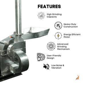 7.5 HP Masala Grinder Machine -  features - reindeer machinery 