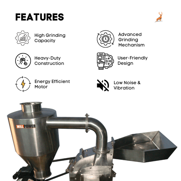 chilli grinding machine - features - reindeer machinery