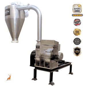 turmeric powder machine - ss304 machine side view - reindeer machinery